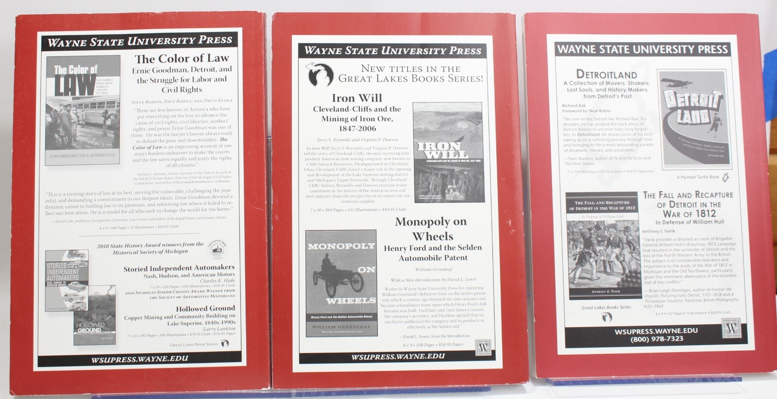 The Michigan Historical Review Lot of 7 Paperback Books 2010-2018