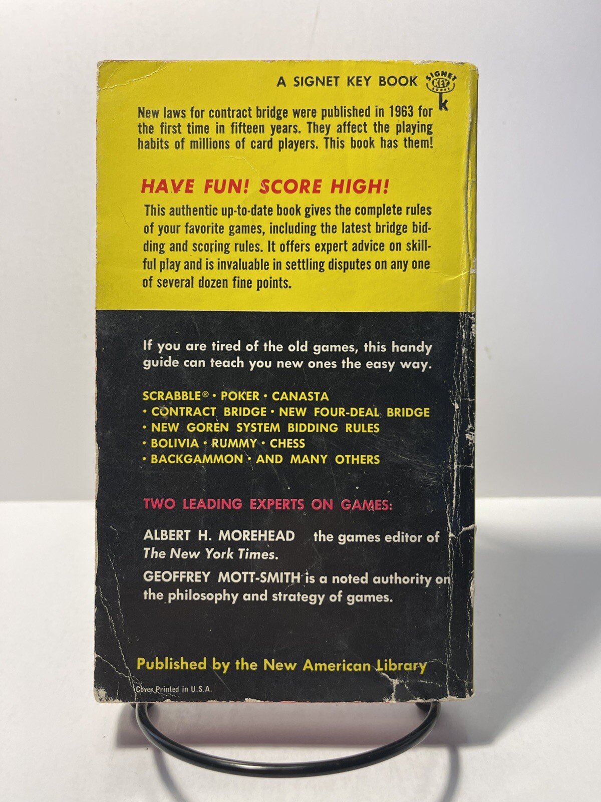 Hoyle’s Rules Of Games ~ Albert H. Morehead & Geoffrey Mott-Smith ~ 1963 (930)