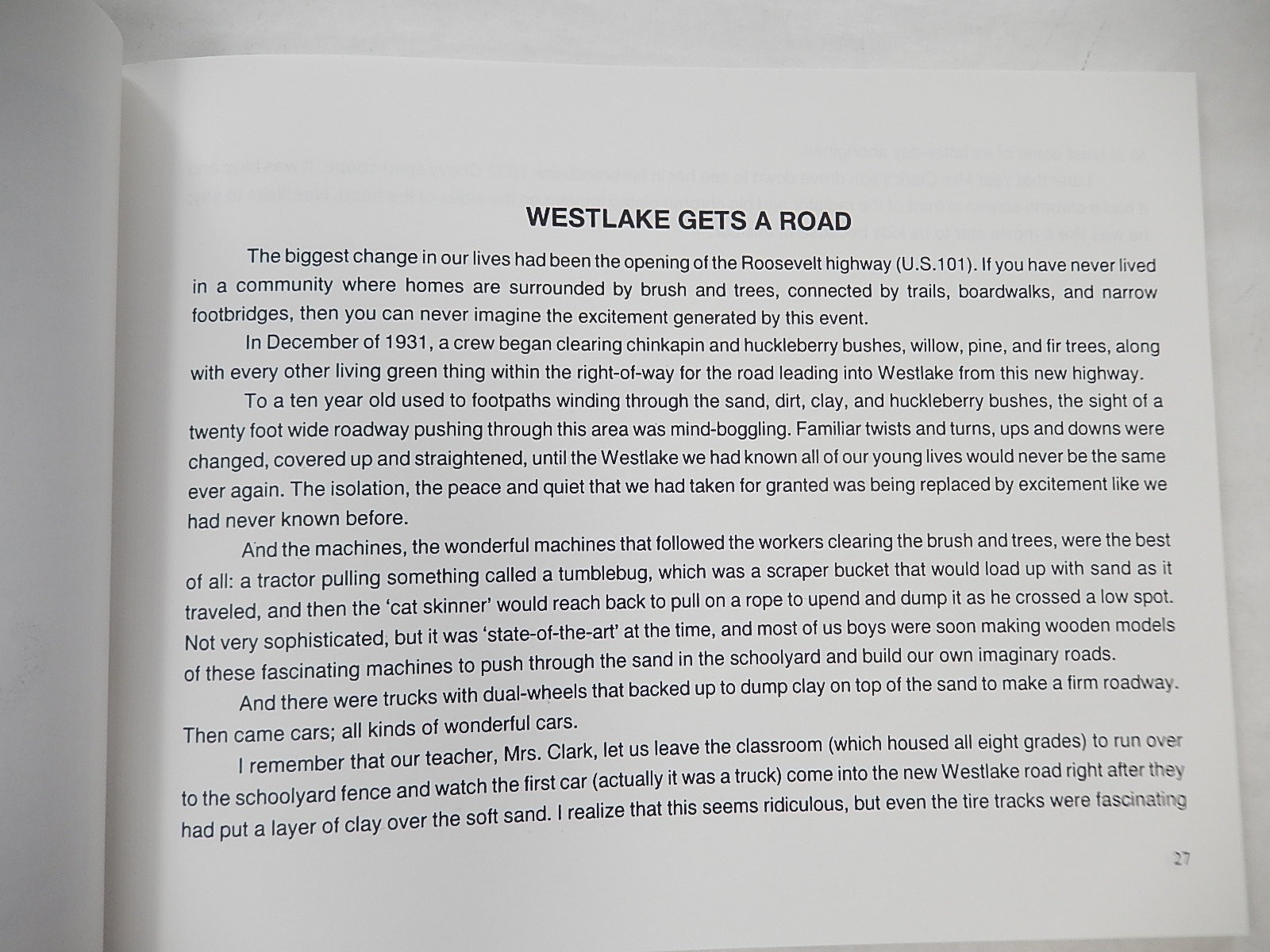 Hells Hole and Battle Beach: The Westlake Story by Bob Jackson, 2000, SIGNED