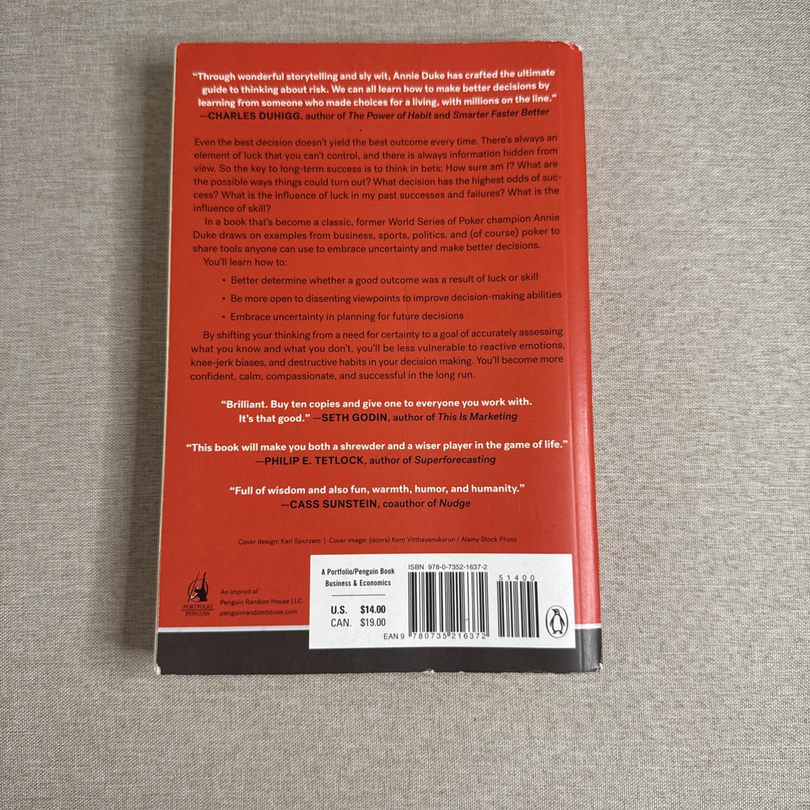 Thinking in Bets : Making Smarter Decisions When You Don’t Have All the Facts by