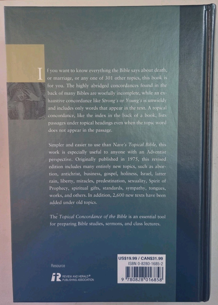 Topical Concordance of the Bible by Phyllis C. Bailey (2003, Hardcover)