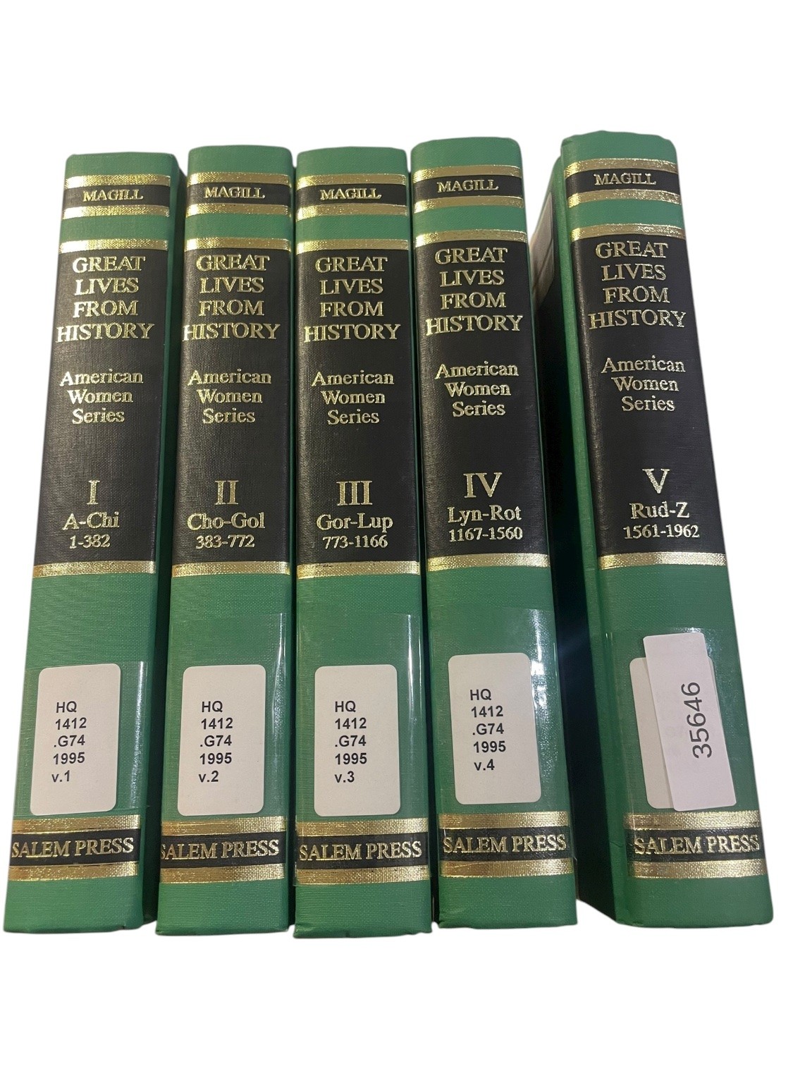 Great Lives from History American Women Series Magill 1995 Salem Press
