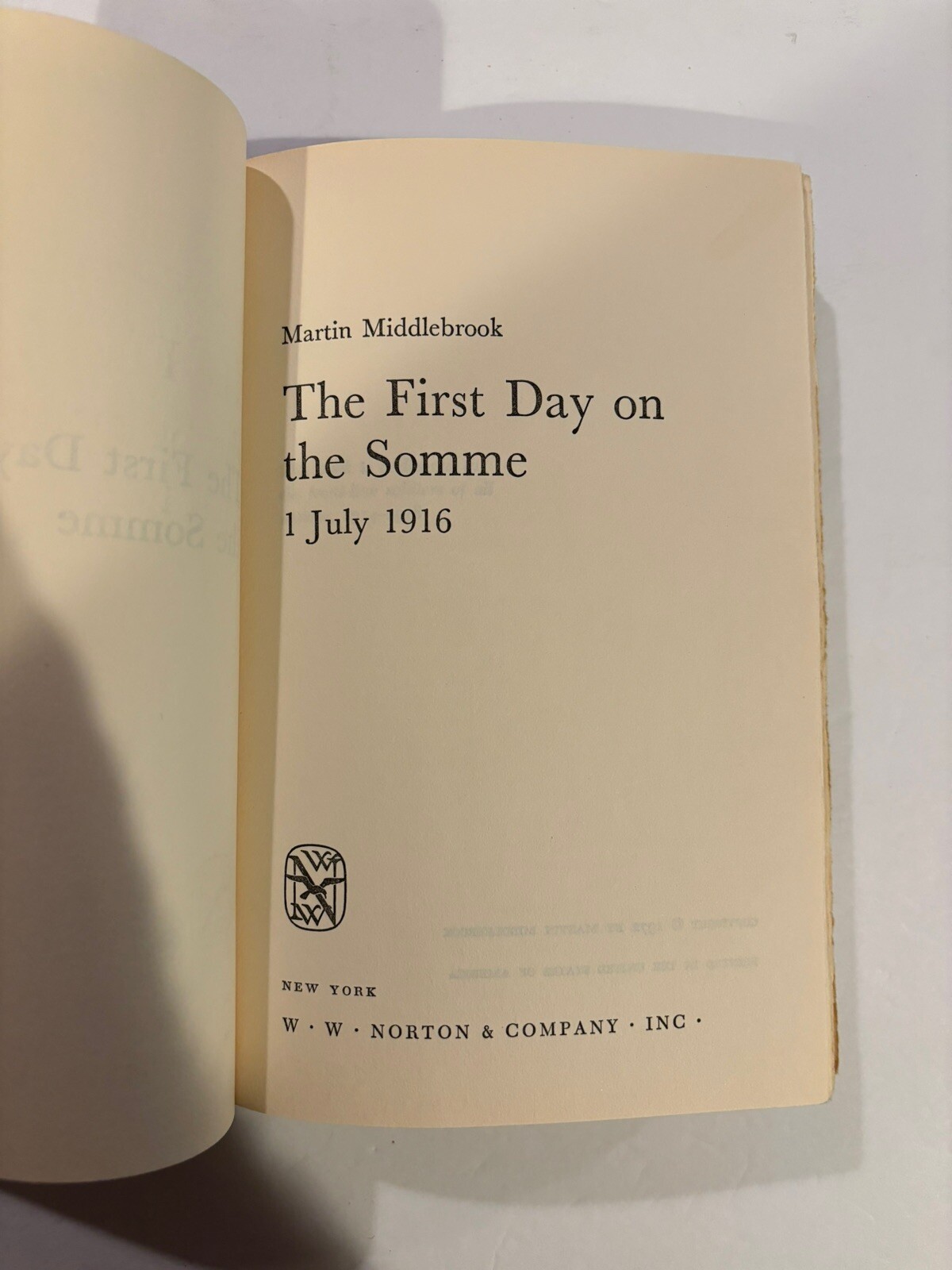 FIRST DAY ON THE SOMME by MARTIN MIDDLEBROOK 1972 HC DUST JACKETJ BCE WW1