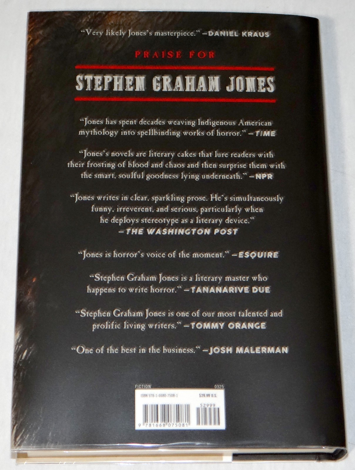 Stephen Graham Jones SIGNED STAMPED The Buffalo Hunter Hunter Hardcover 4th Prin
