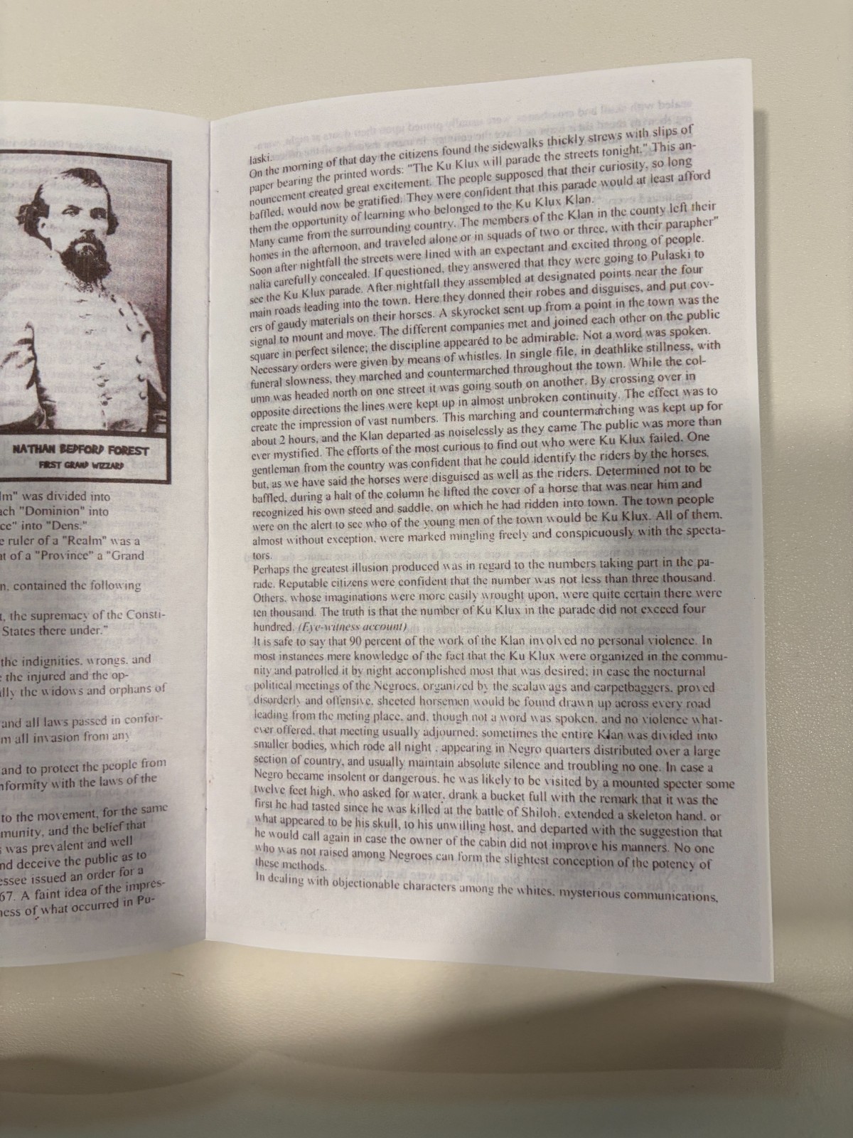 True History of the Original Ku Klux Klan by William Bader SB