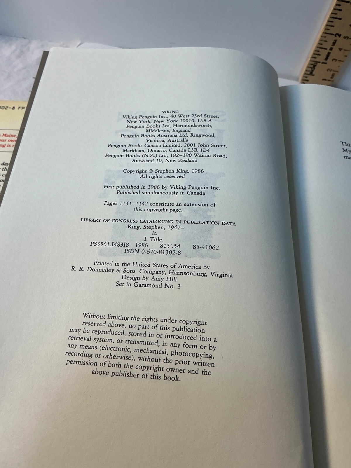 collectible hardcover edition of the horror novel “IT” by Stephen King