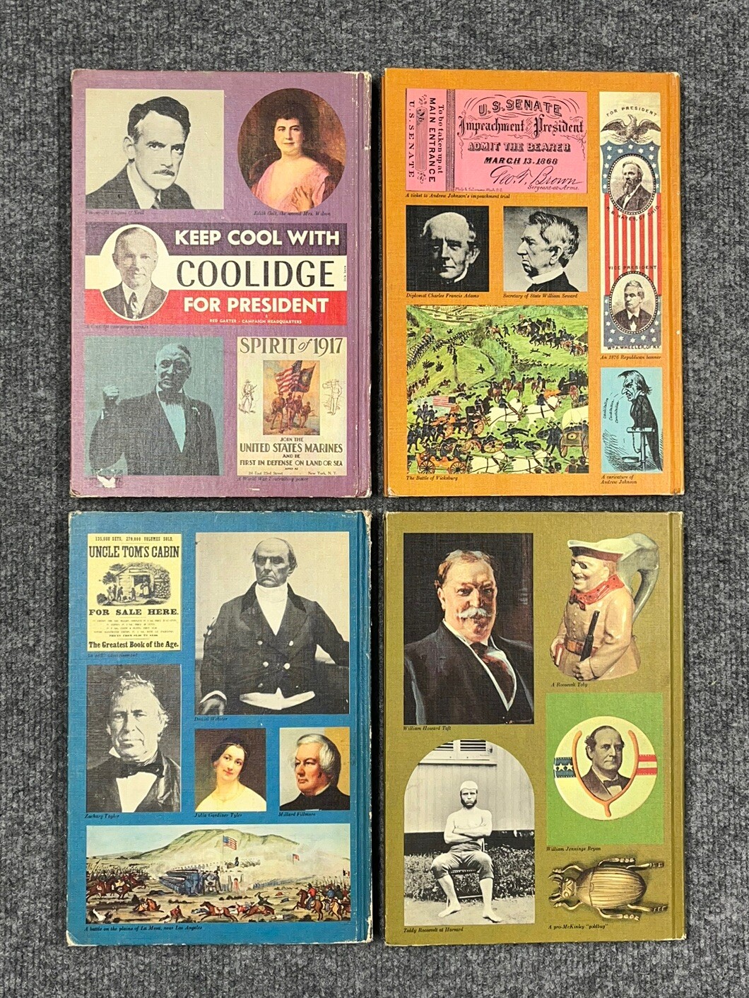 American Heritage Book of Presidents and Famous Americans LOT of 4