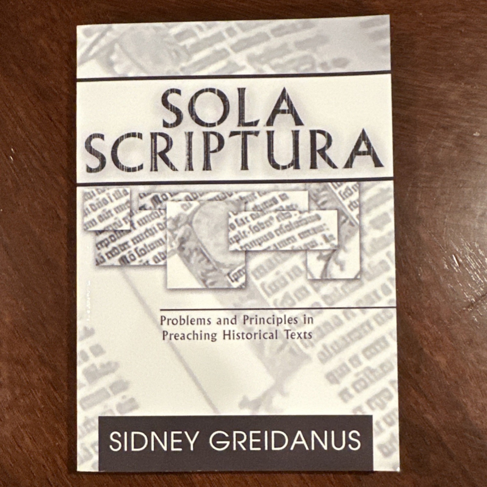 Wipf & Stock Sola Scriptura Sidney Greidanus Paperback Christian Ministry
