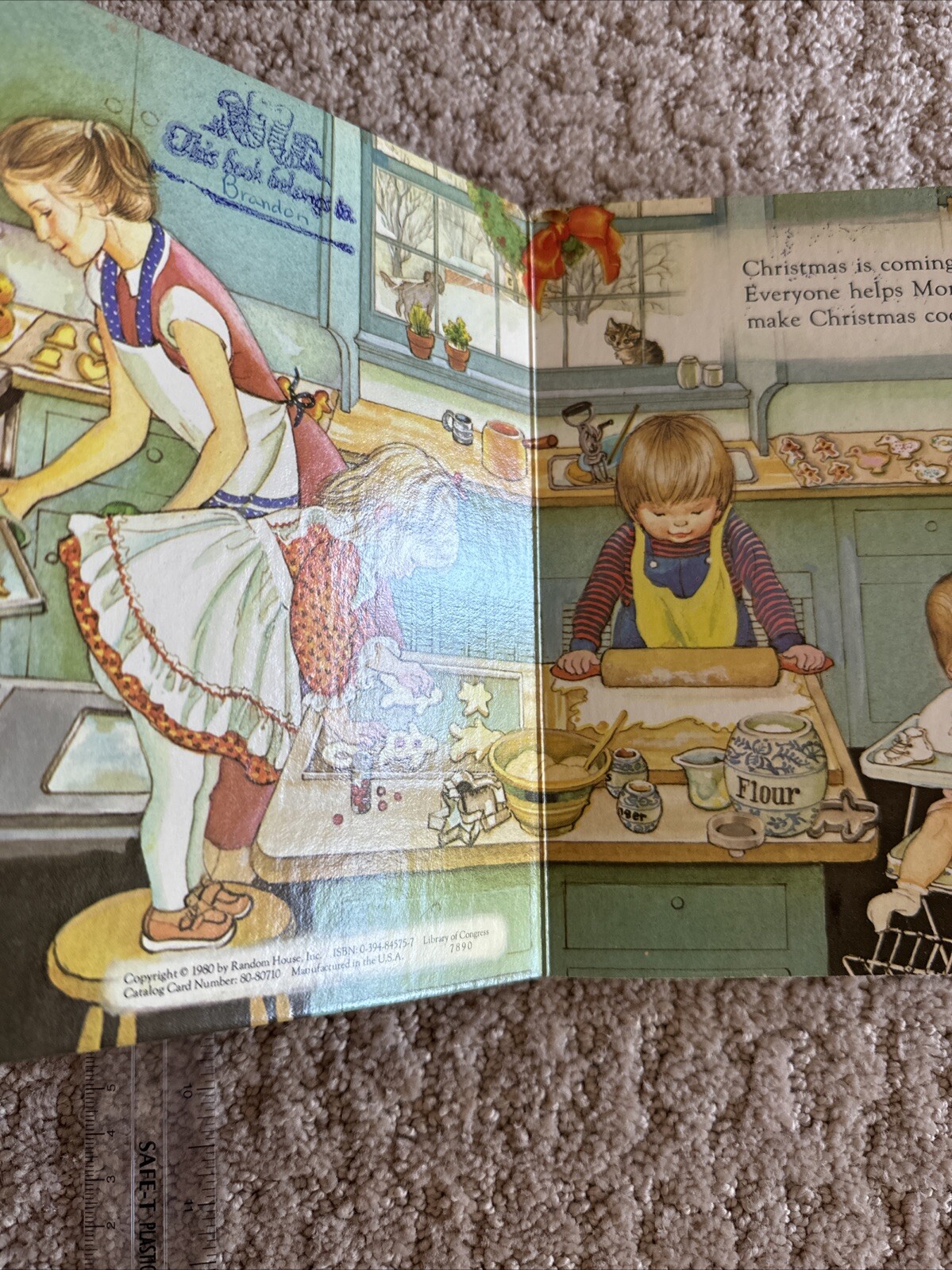 Vintage Random House Children’s Board Book BABY’S CHRISTMAS Eloise Wilkin 1980
