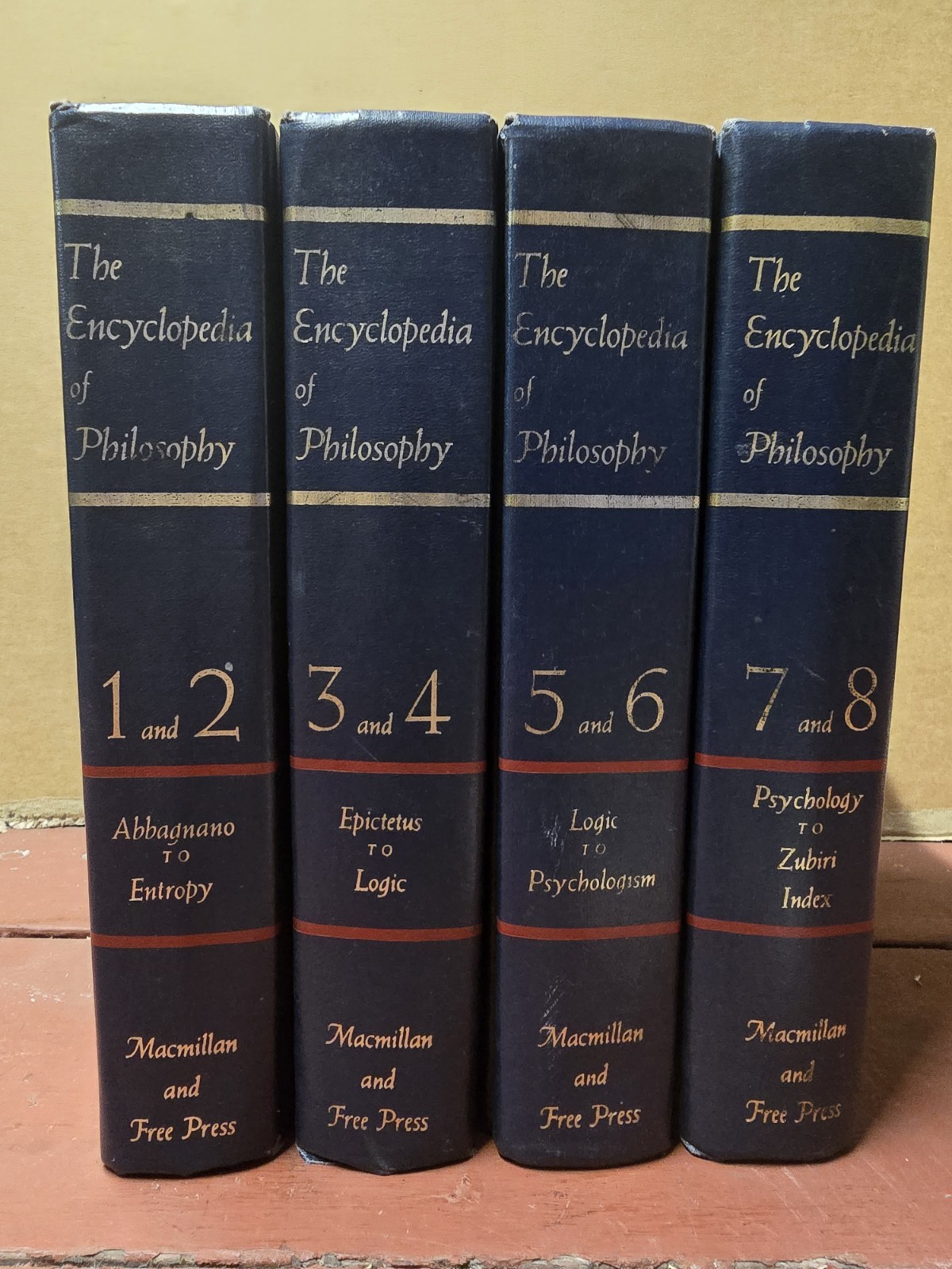 Complete 4 Volume Set Encyclopedia of Philosophy Macmillan and Free Press 1972