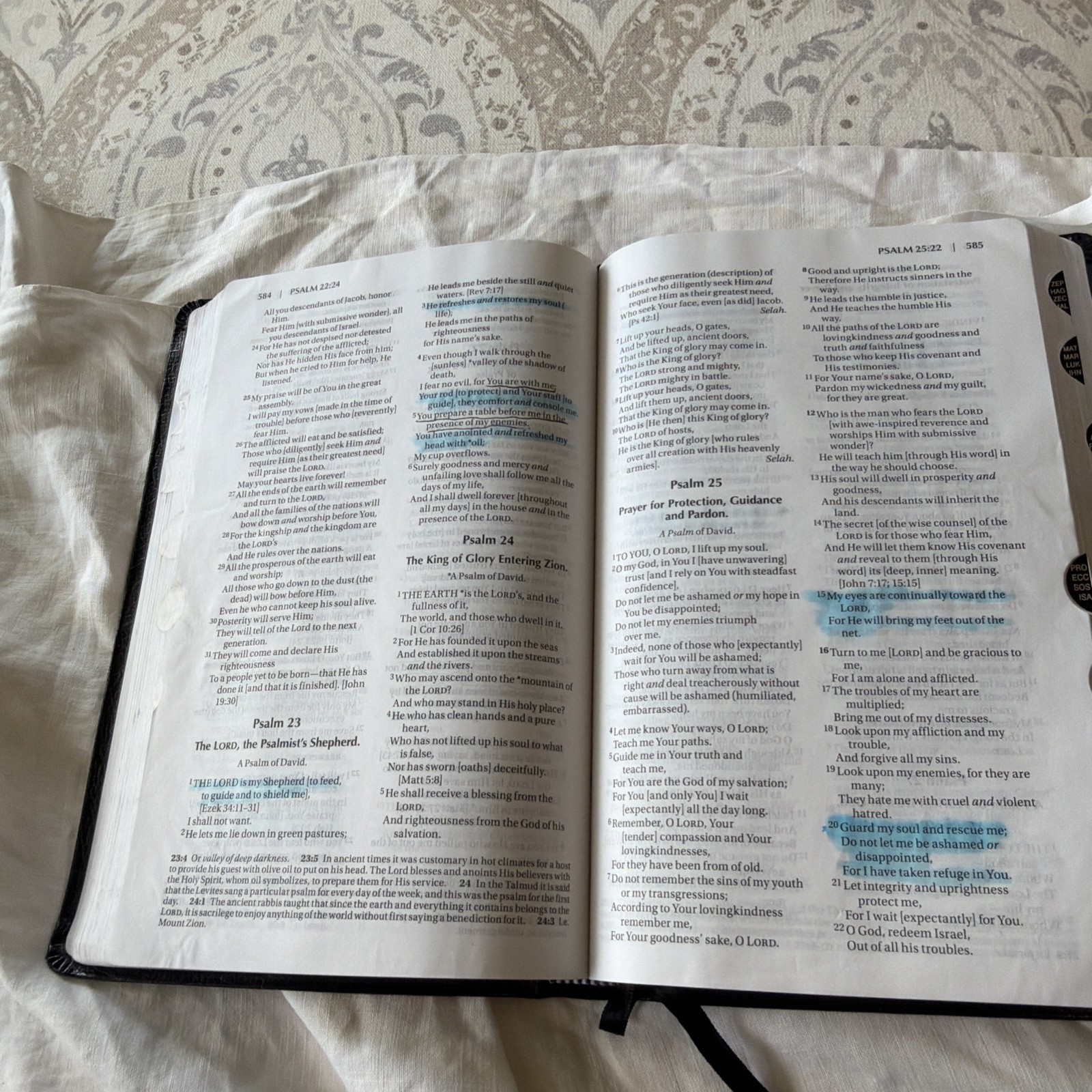 Amplified Bible – AMP, 2015 – Black Bonded Leather – Indexed Good Condition