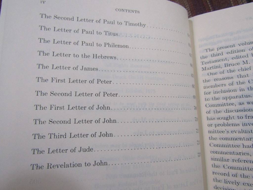 1975 Metzger A TEXTUAL COMMENTARY ON THE GREEK NEW TESTAMENT Nice Copy