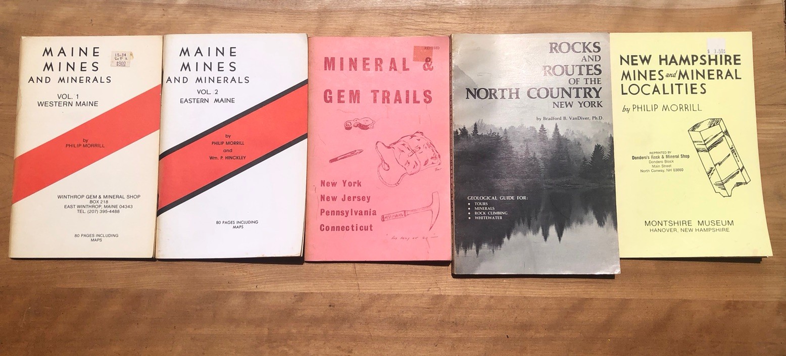 5 Book Lot Mineral & Gem Trails New York New Jersey Pennsylvania Maine Mines CT