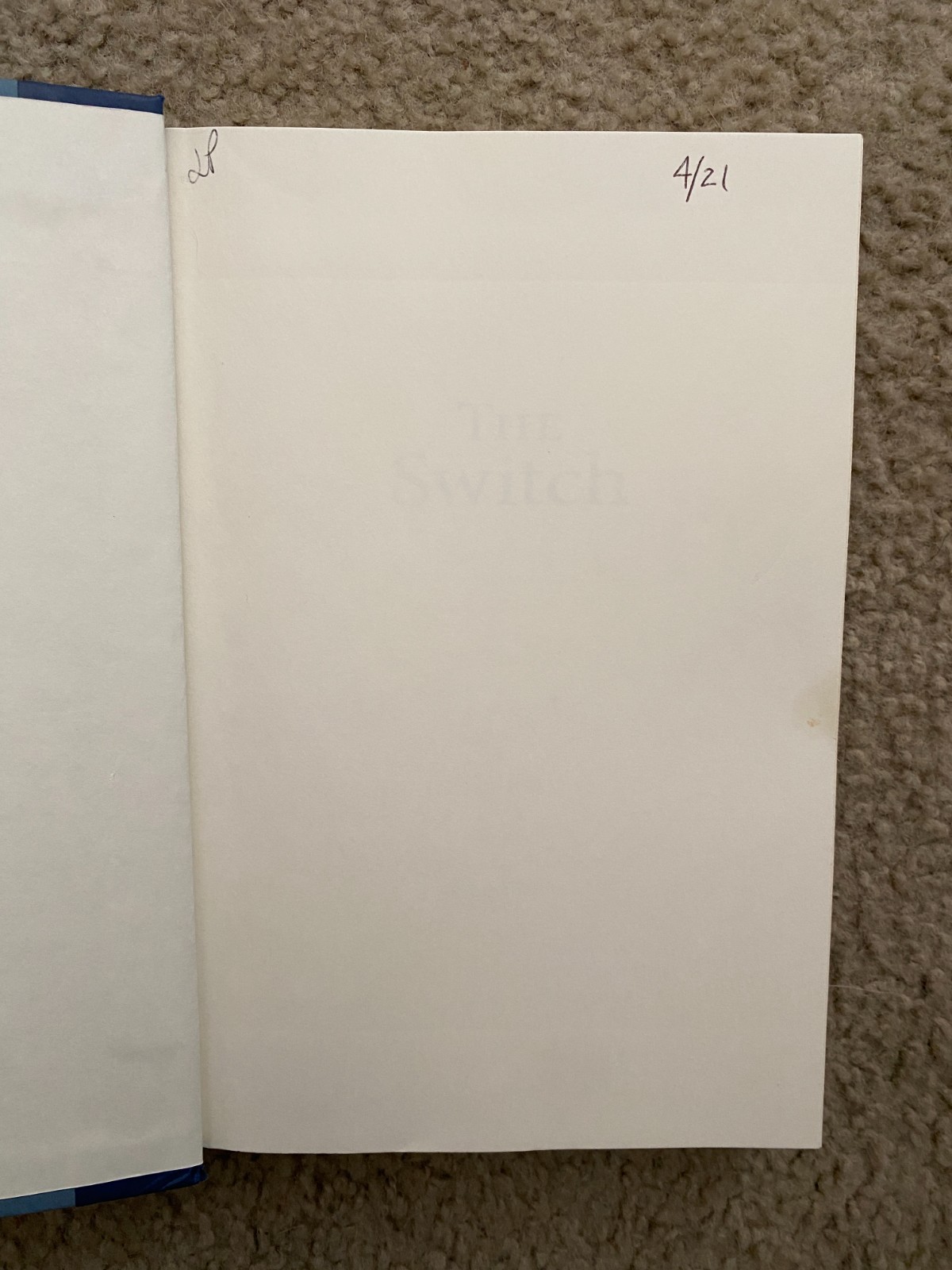 The Switch, Hardcover w/Dust jacket By Joseph Finder, 2017, GOOD 9.25″ x 6.25″