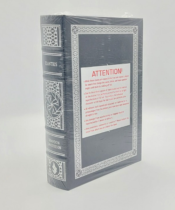 SIGNED Elantris By Brandon Sanderson LEATHERBOUND EDITION Cosmere
