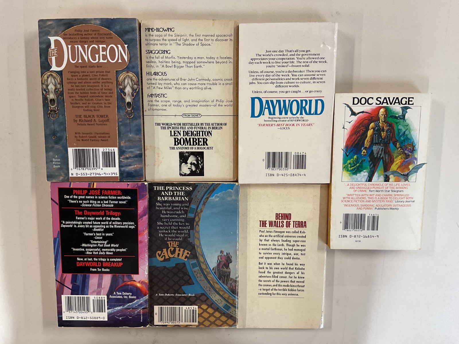 Philip Jose Farmer PB lot of 17 Vintage dungeon Vols 1 & 3 Day World Doc Savage