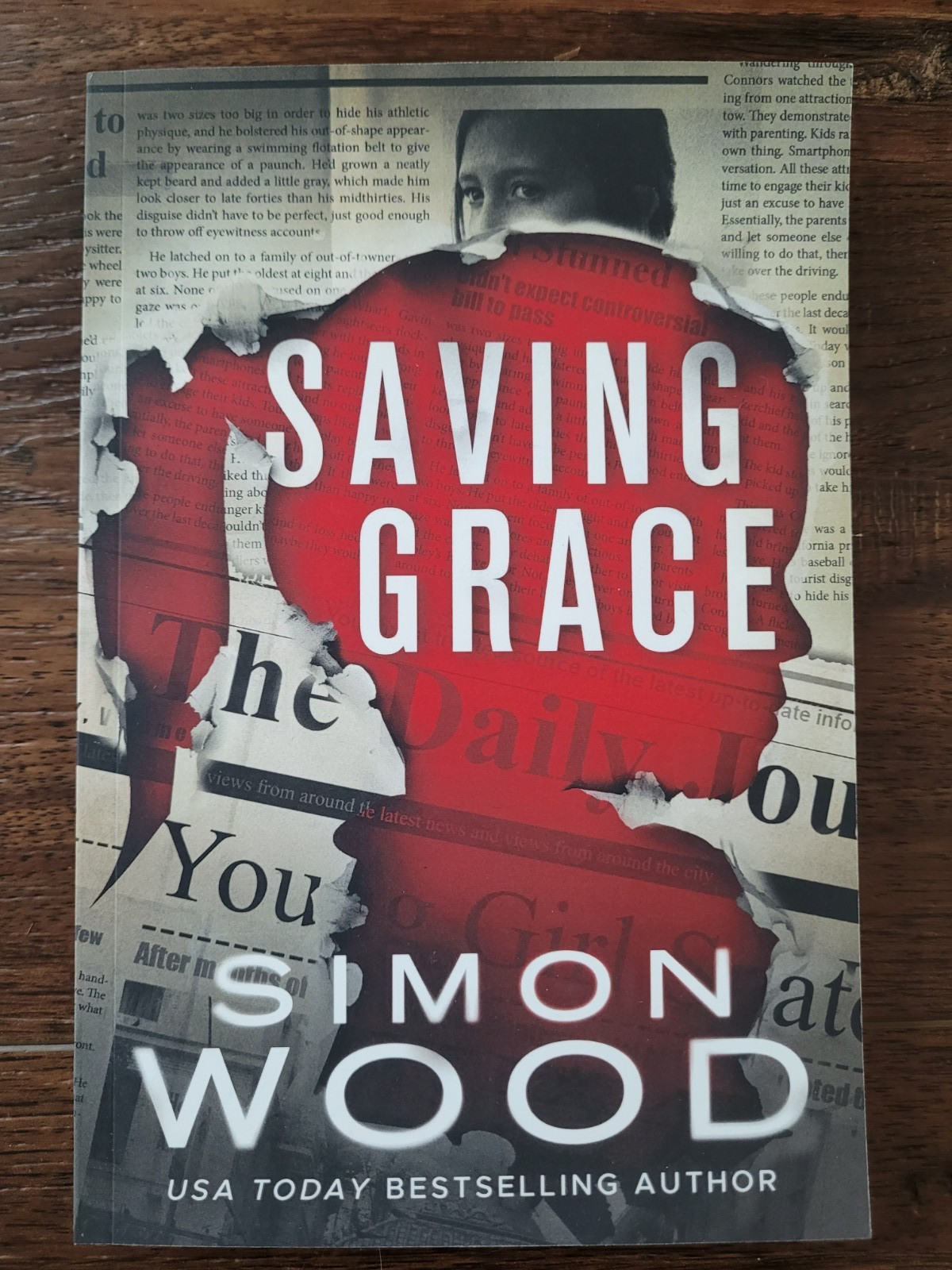 Autographed! PAYING THE PIPER & SAVING GRACE by Simon Wood (Trade Paperback/New)