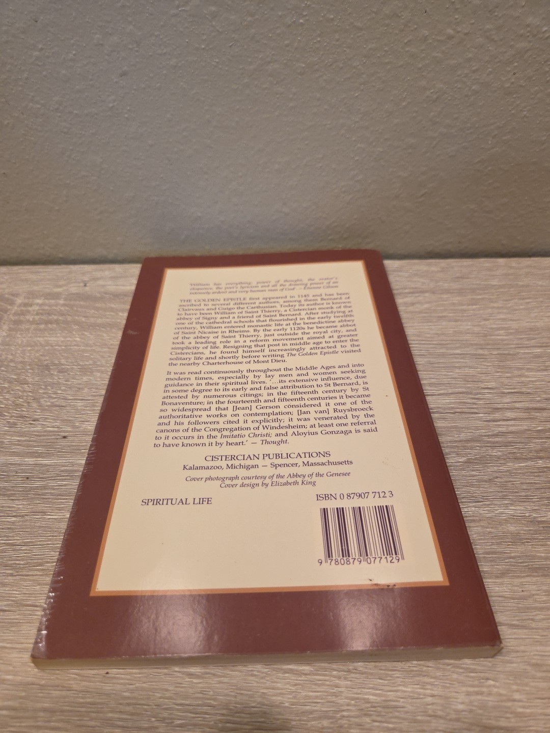 The Golden Epistle: A Letter to the Brethren at Mont Dieu [The Works of William