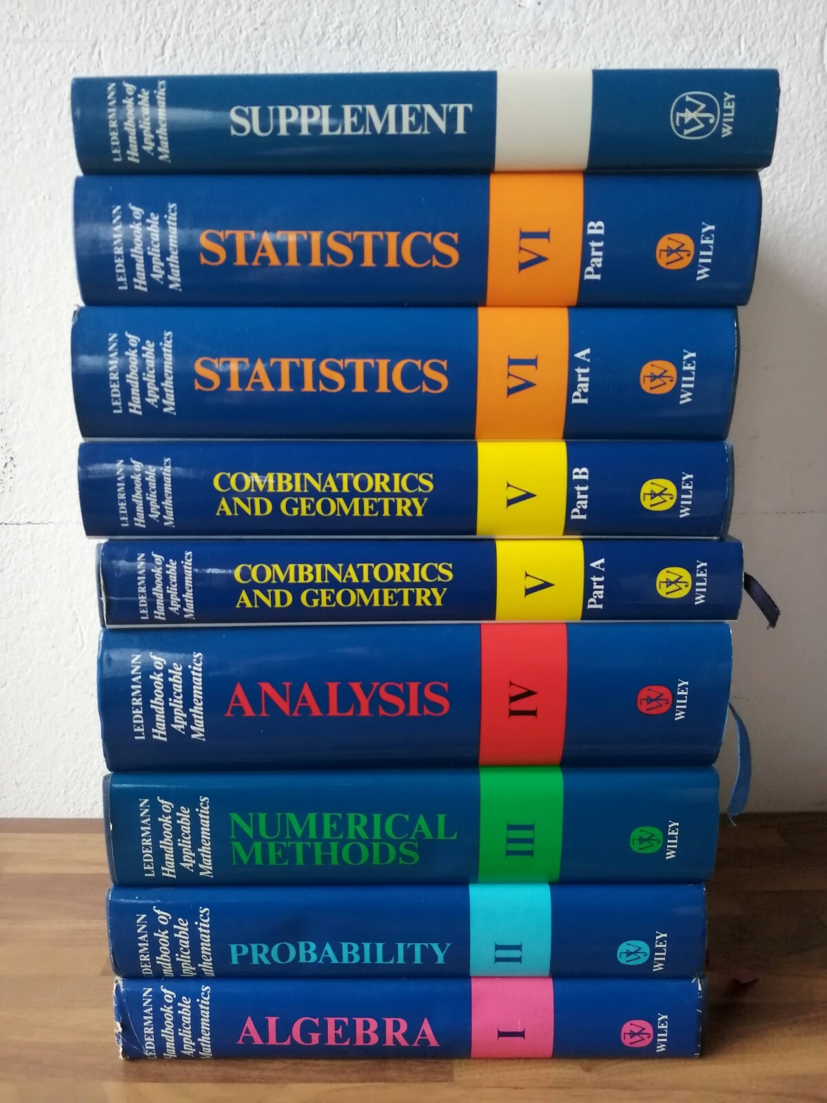 Walter Ledermann Handbook Of Applicable Mathematics Set 9 Voll Wiley 1980 1990