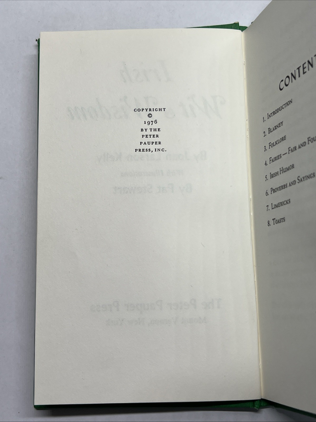 1976 Irish With & Wisdom Peter Pauper Press HC