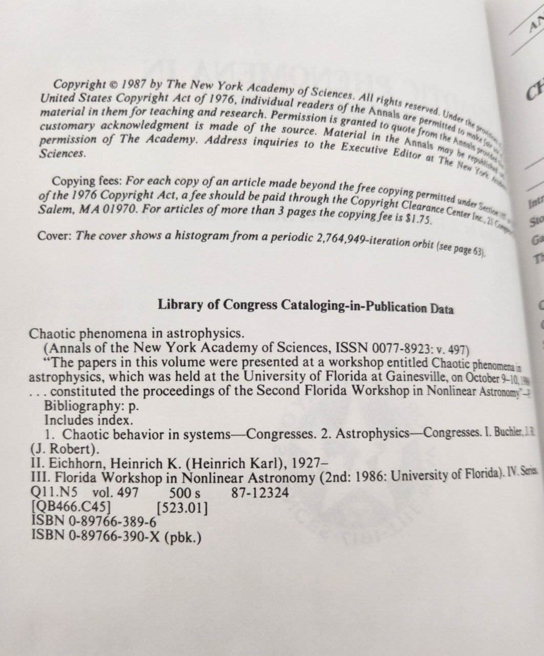 Chaotic Phenomena in Astrophysics (Annals of the New York Academy of Sciences)