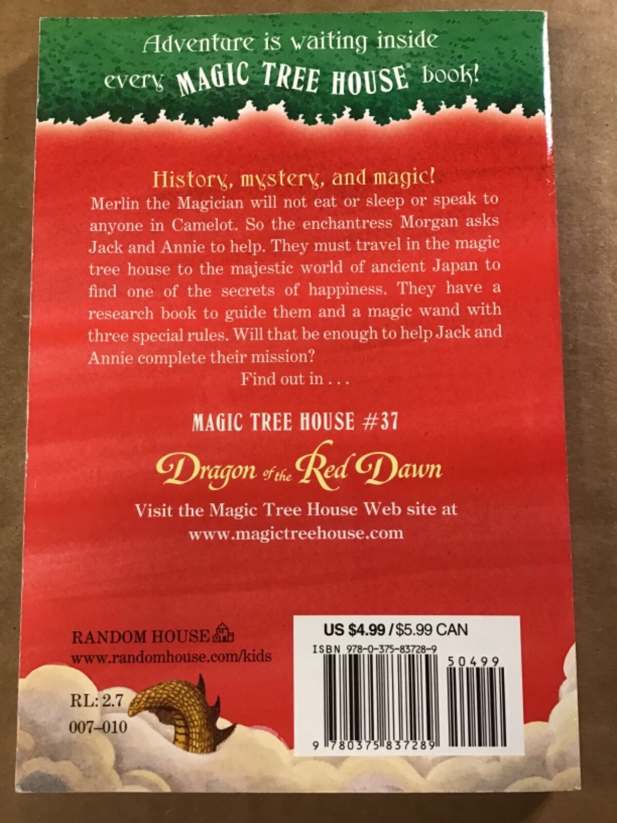 Dragon of the Red Dawn by Mary Pope Osborne (PB, 2008)