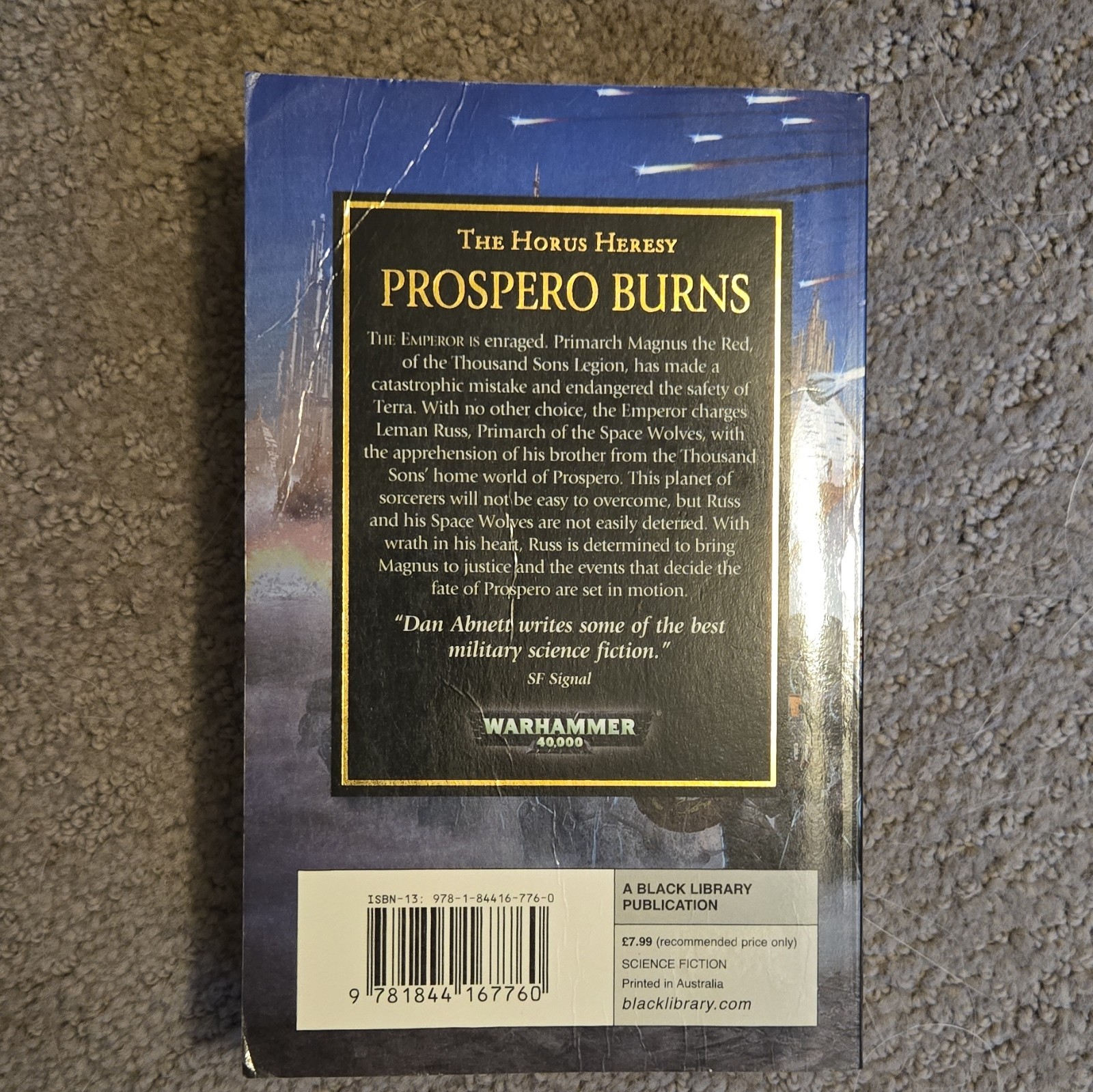 The Horus Heresy: Prospero Burns by Dan Abnett (First Edition Paperback)