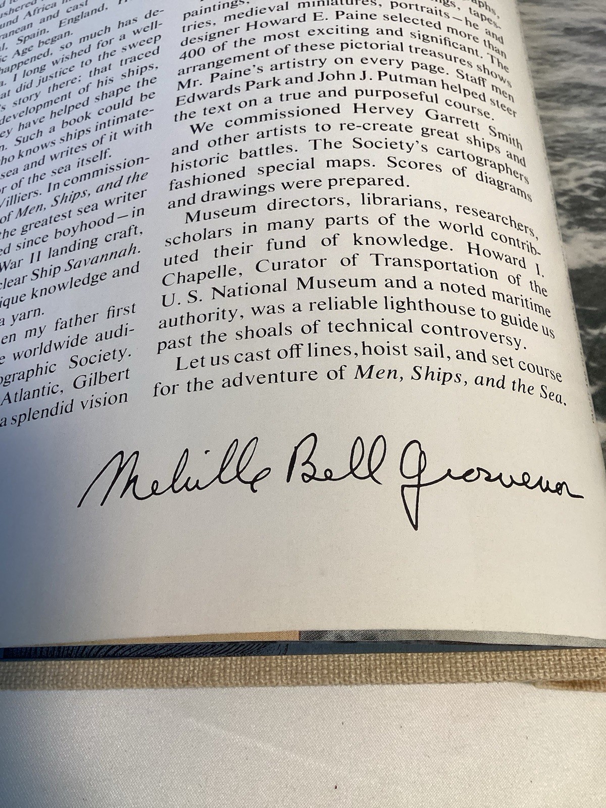 MEN SHIPS & THE SEA Vintage Book 1962 1st Edition-Signed.