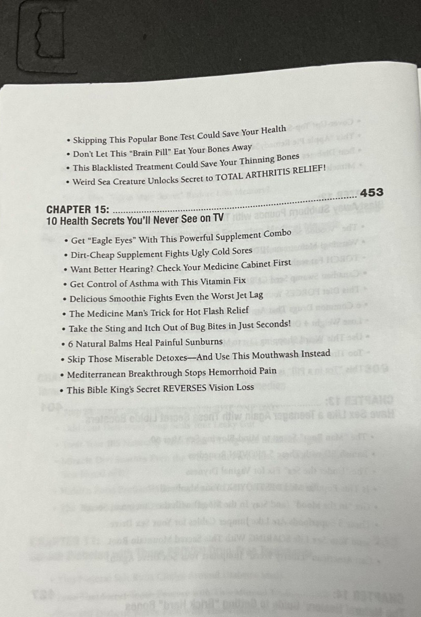 UNCENSORED HEALTH Book called-25 Forbidden Cures You Can Have Today- Book, #392