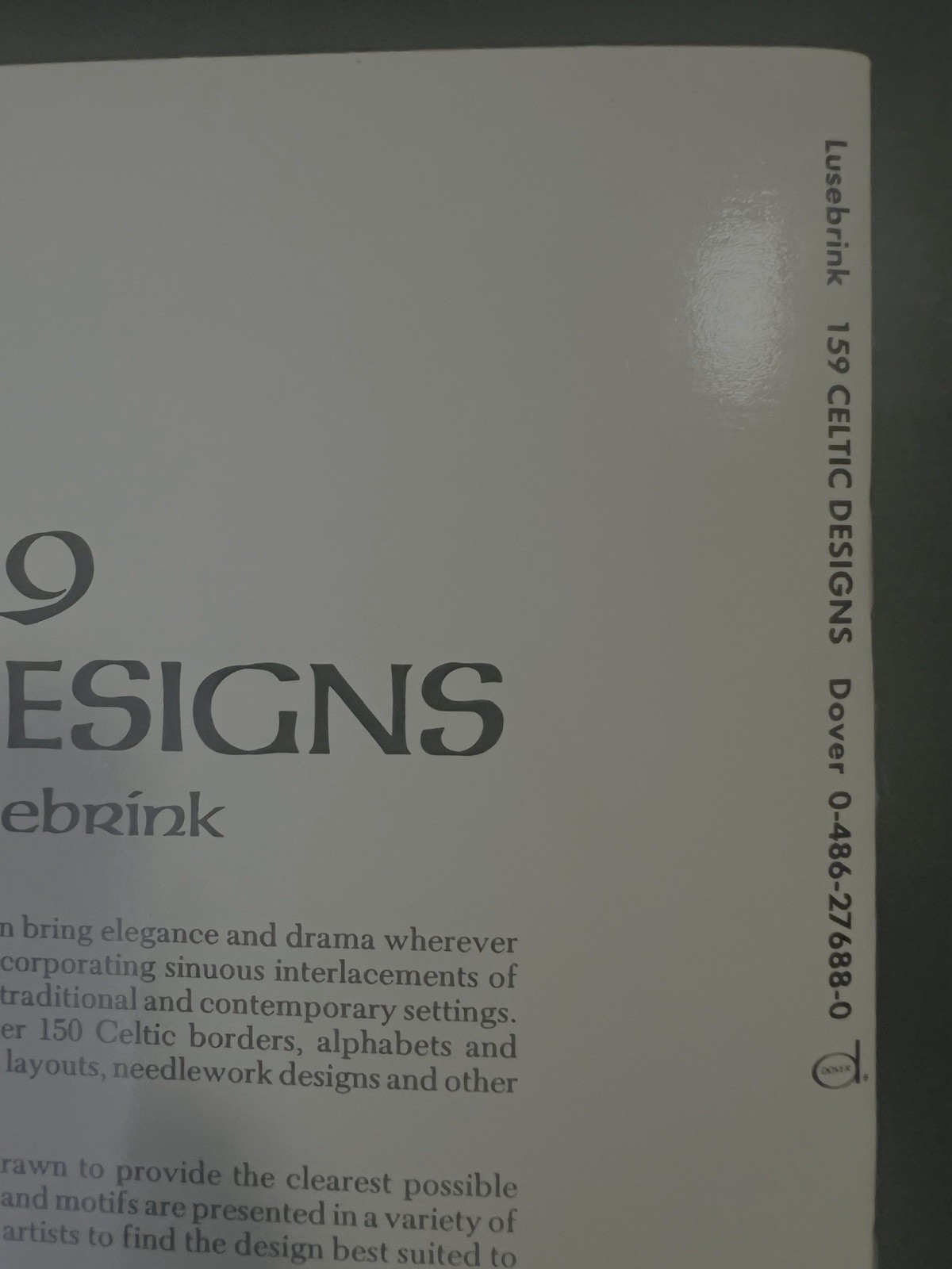 ‘159 Celtic Designs’ by Amy Lusebrink (1988 Dover Design) Free Shipping