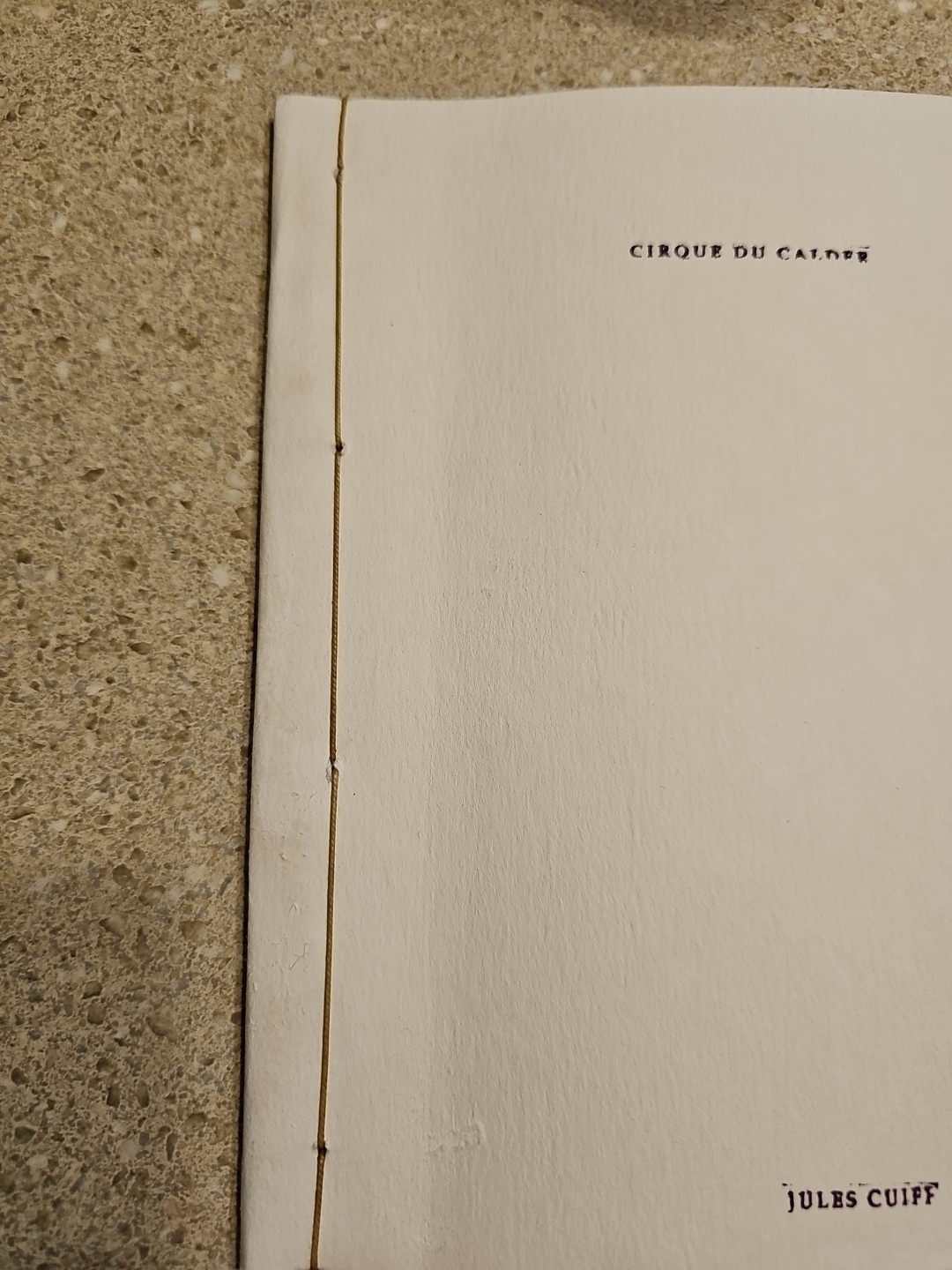 Cirque Du Calder Hand-Made Limited Edition Book Signed Canal Paper & CD Version