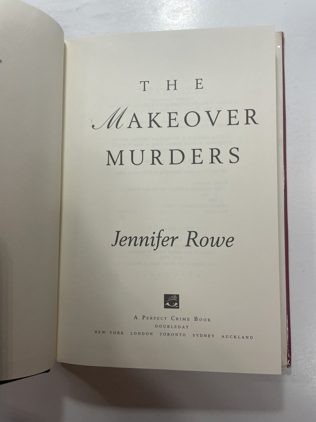 The Makeover Murders Jennifer Rowe First American Edition 1993 Doubleday DJ