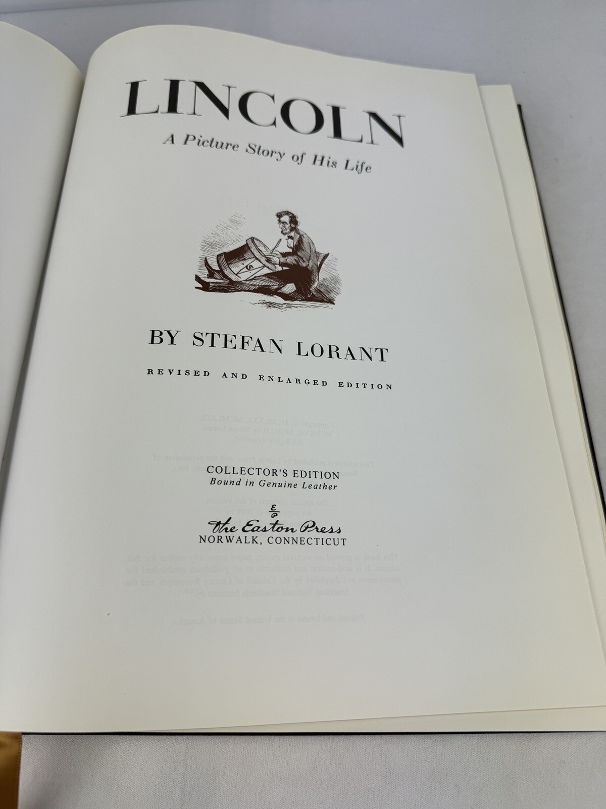 Easton Press Abraham Lincoln A Picture Story Of His Life Stefan Lorant Book