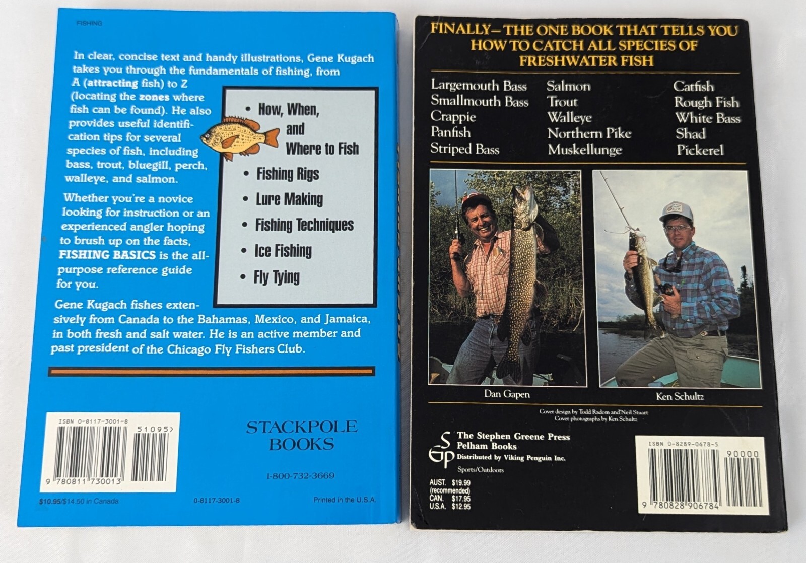 Fishing Basics Freshwater Illustrated Gene Kugach Book Lot (2)