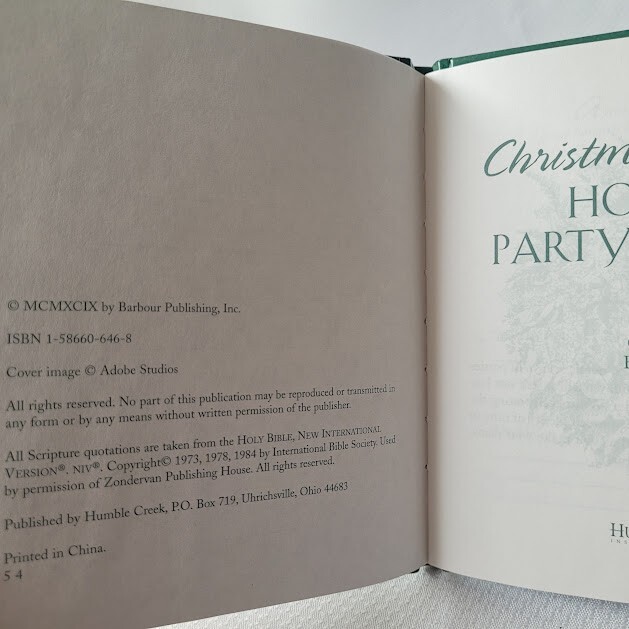 Christmas At Home Book HOLIDAY PARTY PLANNER Recipe Stocking Stuffer Gift