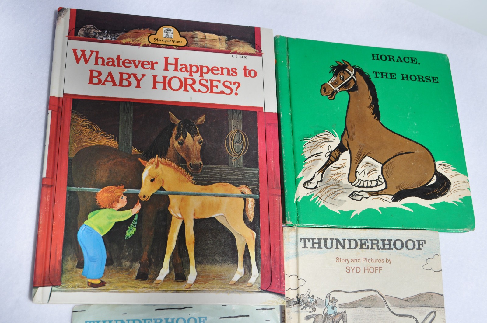 Horse Books For Kids: Horace, The Horse; Thunderhoof +vinyl record; Baby Horses