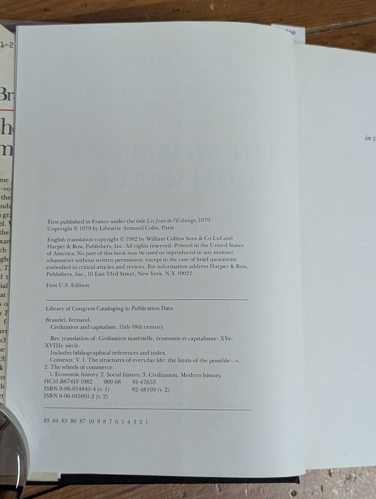 Fernand Braudel Civilization & Capitalism 15th – 18th Century 1979 HCDJ 1st/1st