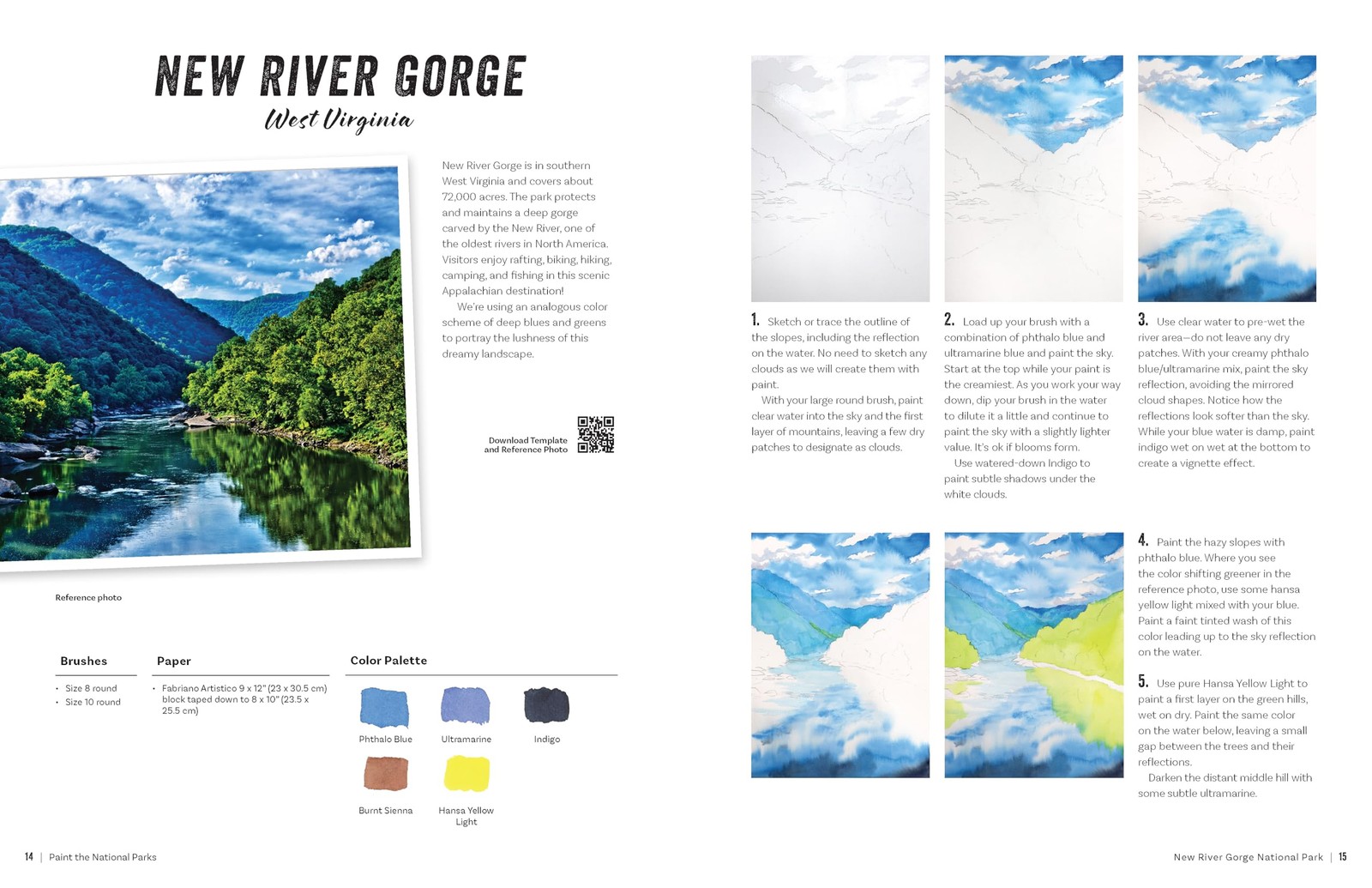 Paint the National Parks: A Watercolor Journey – Includes traceable…