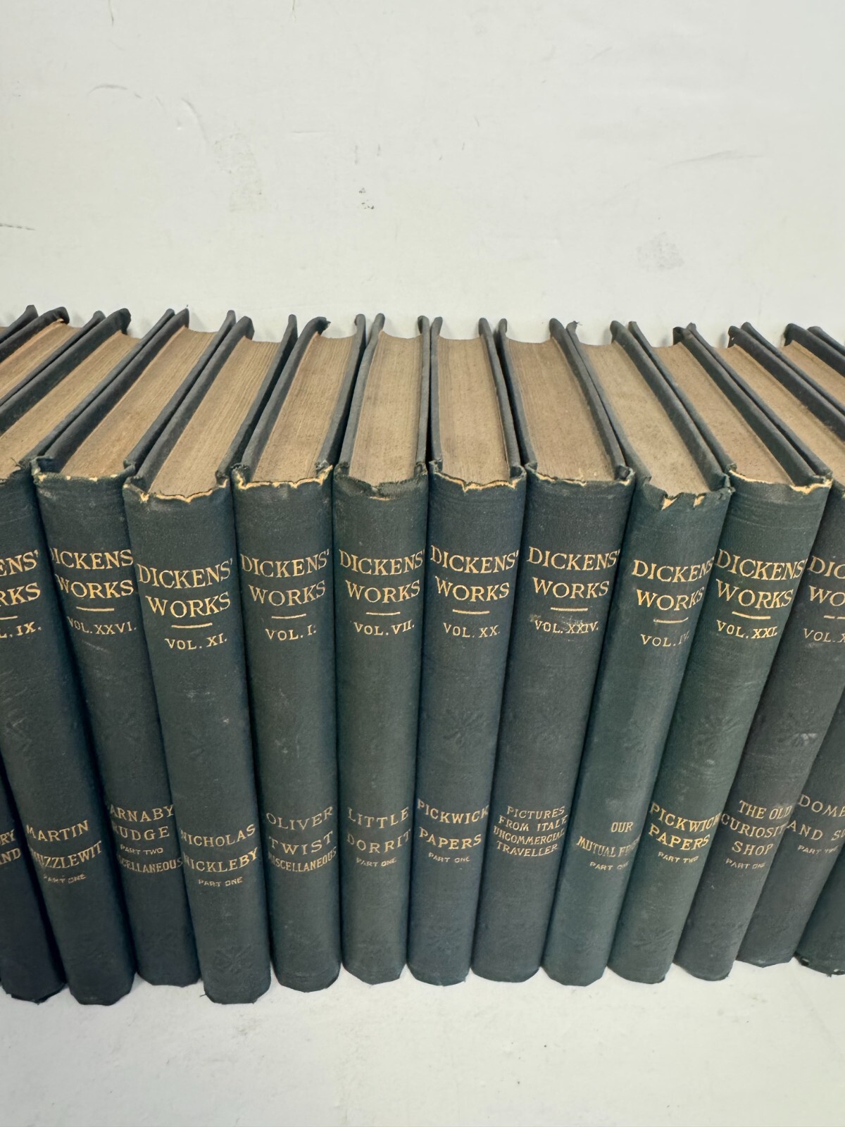 Antique 1890’s The Works Of Charles Dickens Peter Fenelon Collier x26 LOT VG++