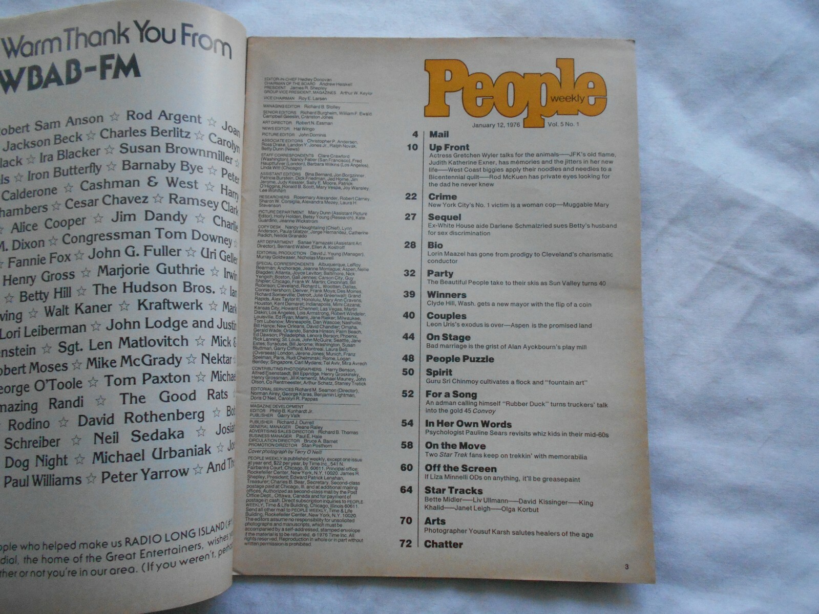 PEOPLE WEEKLY Magazine-JANUARY 12,1976-LIZA MINNELLI