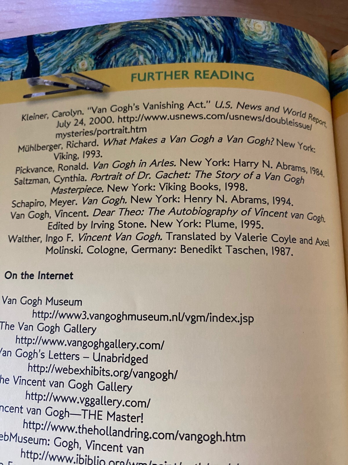 Art Profiles For Kids Ser.: Vincent Van Gogh, Jim Whiting 2008 Library VERY GOOD