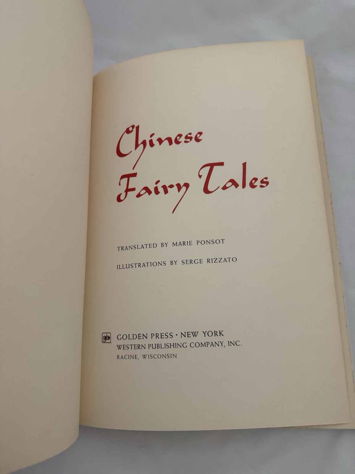 CHINESE FAIRY TALES, FIRST GOLDEN PRESS EDITION 1973 LARGE BOOK Read