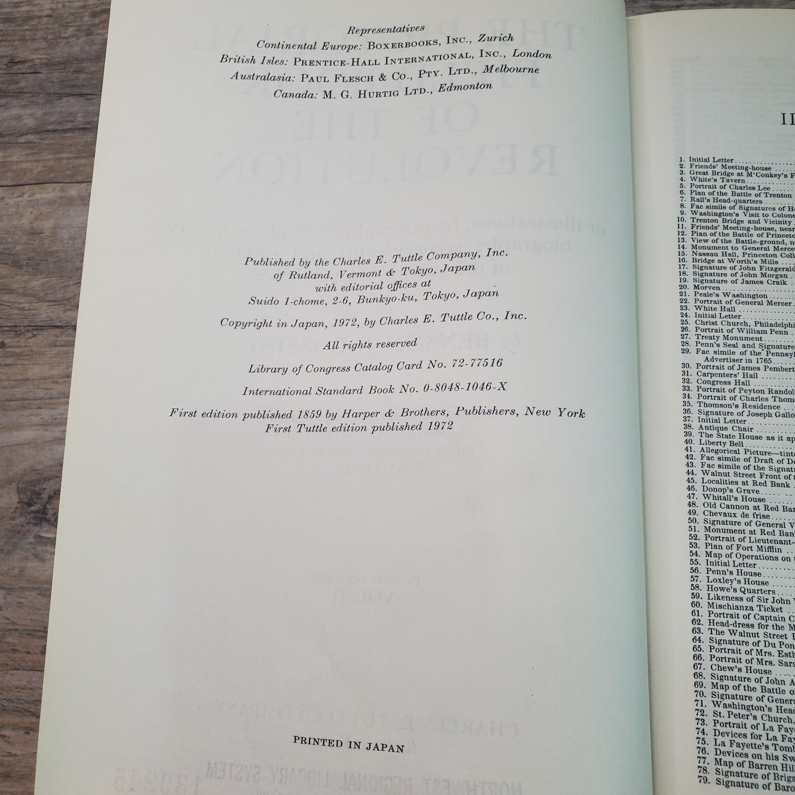 Benson Lossing Pictorial Field-Book Revolution Vol 2 Only 1972 Tuttle DAMAGED