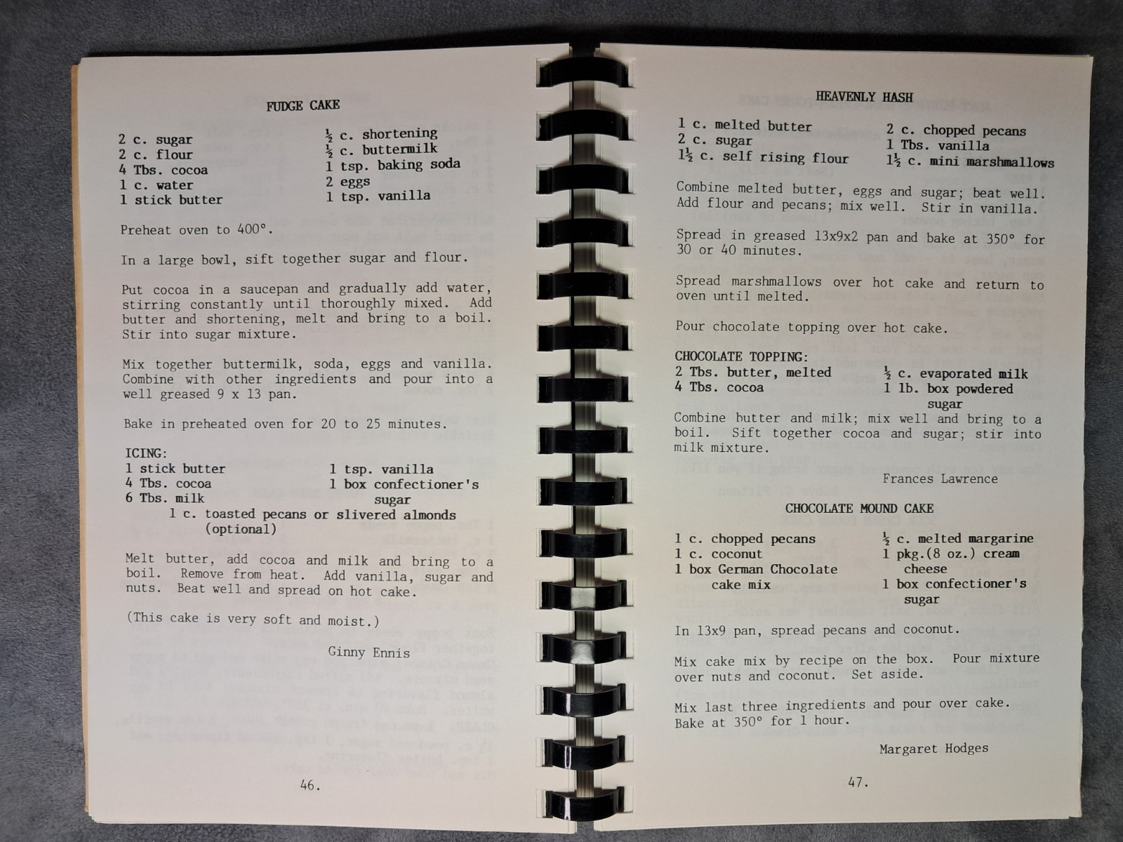 Cherished Recipes Cookbook First United Methodist Milledgeville Georgia GA
