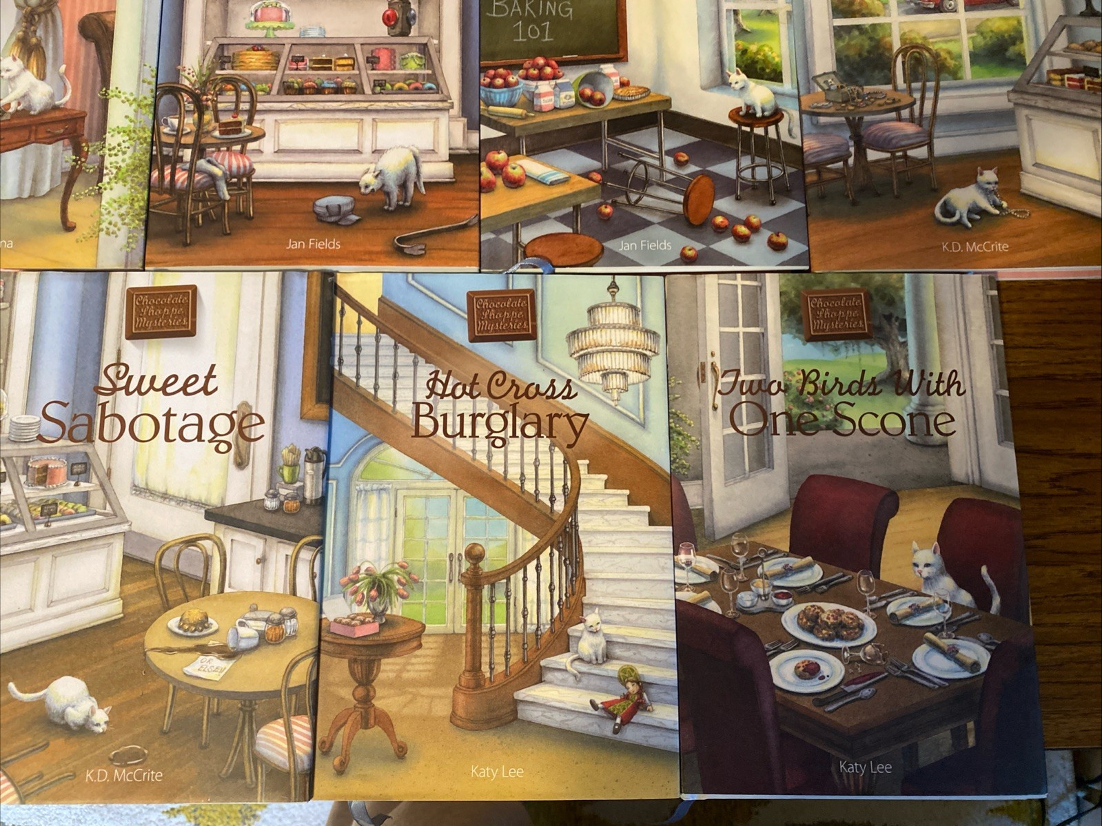 Annie’s Chocolate Shoppe Mysteries Set Of 7 K.D. McCrite, Katy Lee.READ
