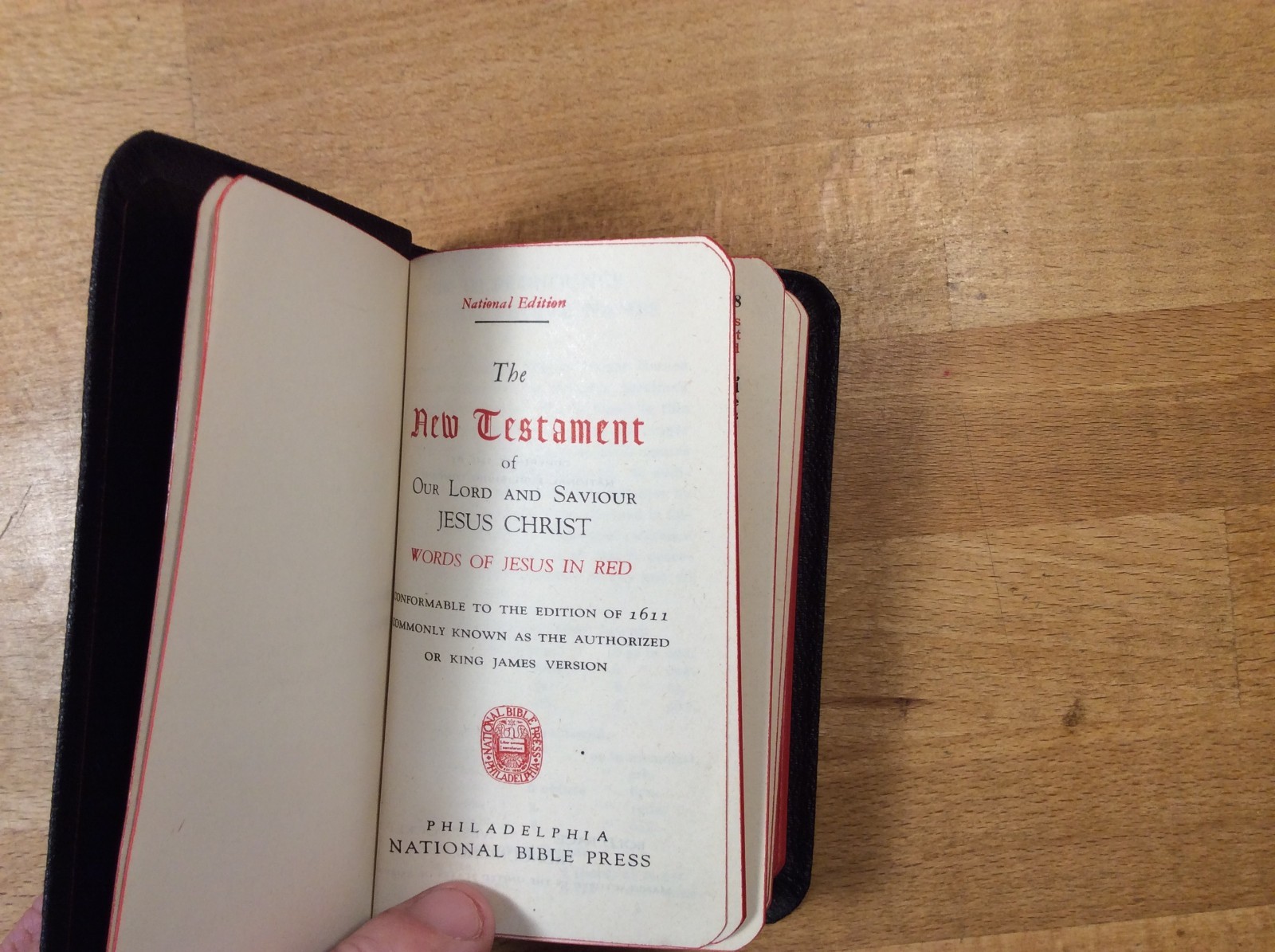 New Testament and Psalms, National Bible Press, Red Letter, 1941, Box