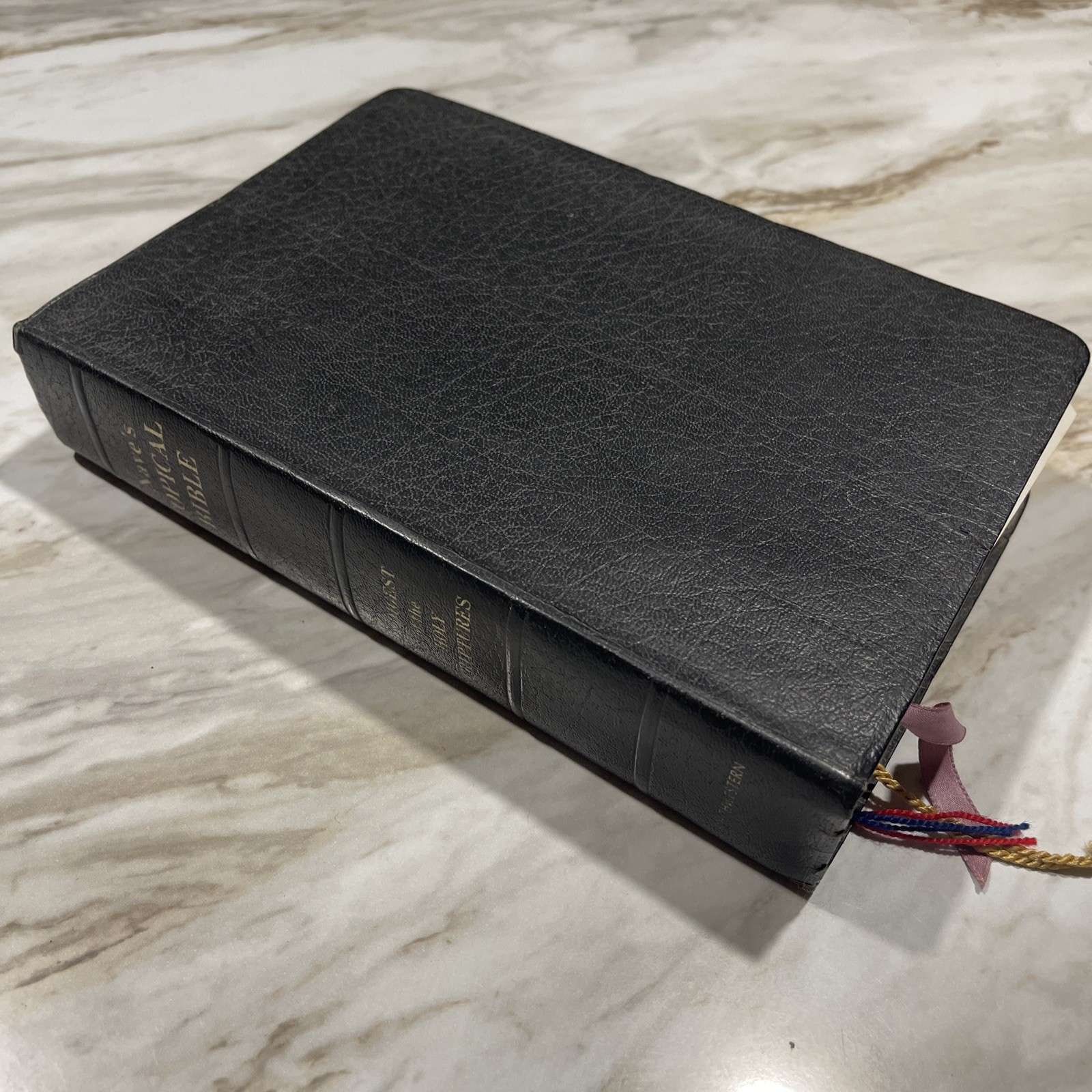 Nave’s Topical Bible Digest Black Leather Bound Thumb Indexed 1962 Southwestern