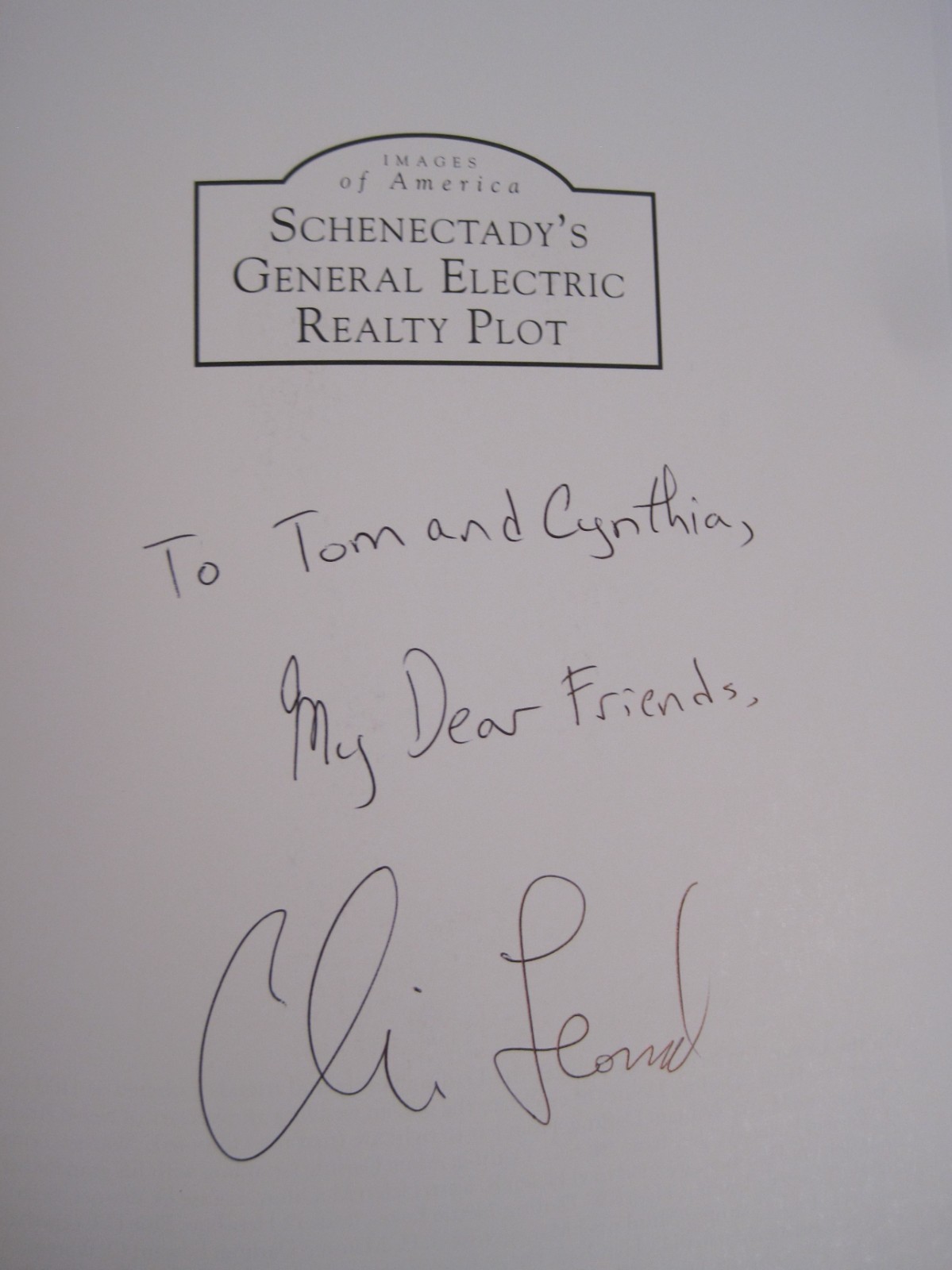 Schenectady’s General Electric Realty Plot, SIGNED by Chris Leonard, (SC)