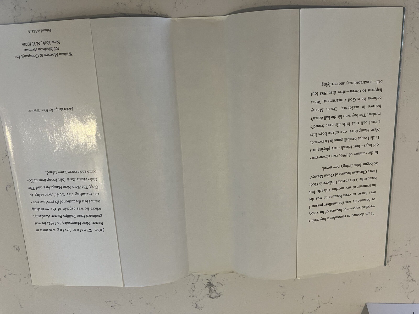 John Irving Hardcover First Editions: Prayer For Owen Meany/Cider House Rules.