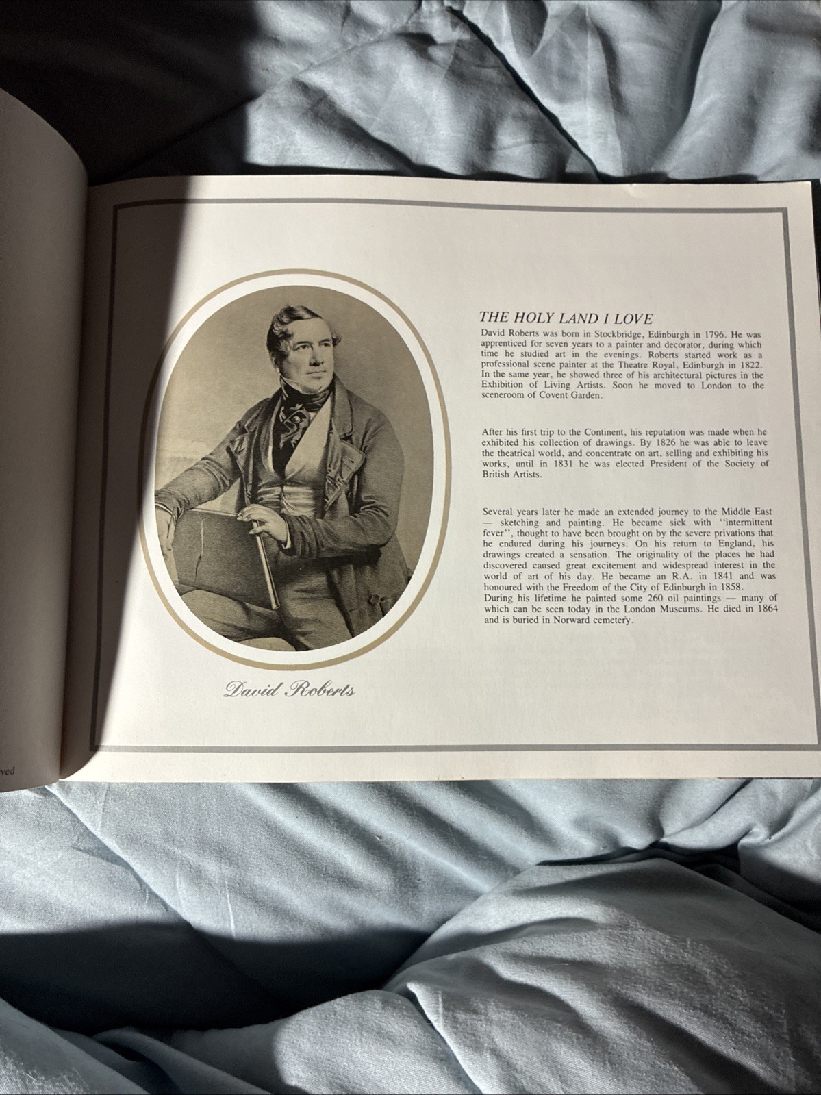 David Roberts (1796-1864), ‘THE HOLY LAND I LOVE ‘ (Palphot, 1980) softcover